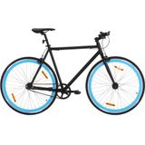 vidaXL Fiets met vaste versnelling 700 c 59 cm zwart en blauw