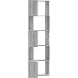 vidaXL Boekenkast 5-laags hoek 50x50x179 cm bewerkt hout grijs sonoma