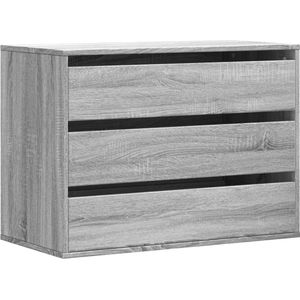 vidaXL Ladekast 80x41x58 cm bewerkt hout grijs sonoma eikenkleurig