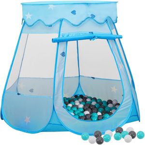 vidaXL Kinderspeeltent met 250 ballen 102x102x82 cm blauw