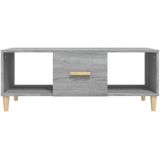 vidaXL Salontafel 102x50x40 cm bewerkt hout grijs sonoma eikenkleurig