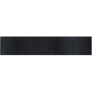 vidaXL Vloerkleed rechthoekig 100x500 cm bamboe zwart