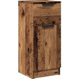 vidaXL - Dressoir - 30x30x70 - cm - bewerkt - hout - oud - houtkleurig