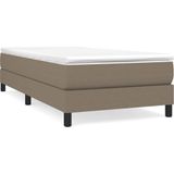 vidaXL Bedframe stof taupe 90x190 cm