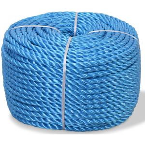 vidaXL Touw gedraaid 16 mm 250 m polypropyleen blauw