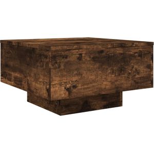 vidaXL Salontafel 55x55x31 cm bewerkt hout gerookt eikenkleurig