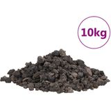 vidaXL Lavastenen 10 kg 1-2 cm zwart