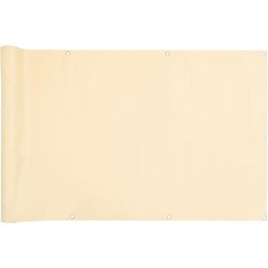 vidaXL - Balkonscherm - 800x75 - cm - PVC - crèmekleurig