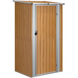 vidaXL-Tuinschuur-118,5x97x209,5-cm-gegalvaniseerd-staal-bruin