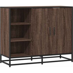 vidaXL Dressoir 92x35x76 cm bewerkt hout bruin eikenkleurig