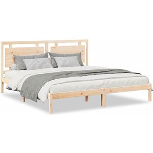 vidaXL Bedframe extra lang zonder matras massief hout 200x210 cm