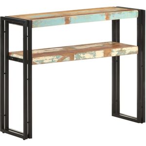 vidaXL Wandtafel 90x30x75 cm massief gerecycled hout