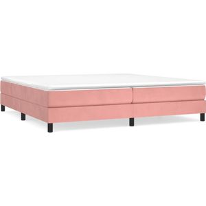 VidaXL Boxspringframe Fluweel Roze 200x200 cm