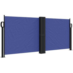 vidaXL Windscherm uittrekbaar 100x600 cm blauw