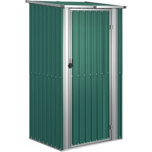 vidaXL-Tuinschuur-118,5x97x209,5-cm-gegalvaniseerd-staal-groen