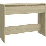 vidaXL Wandtafel 100x35x76,5 cm bewerkt hout sonoma eikenkleurig