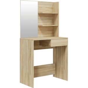 VidaXL Kaptafel met Spiegel 74,5x40x141 cm - Sonoma Eikenkleurig