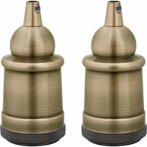 vidaXL Lamphouders 2 st brons E27