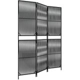 vidaXL-Kamerscherm-3-panelen-poly-rattan-zwart