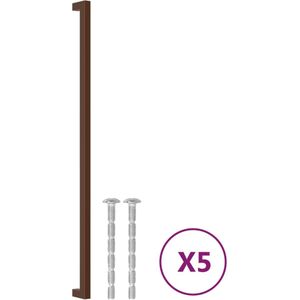 vidaXL Handvatten 5 st 480 mm roestvrij staal bronskleurig