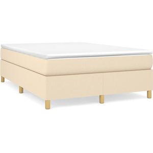 vidaXL-Boxspringframe-stof-crèmekleurig-140x200-cm