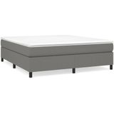 vidaXL-Boxspringframe-stof-donkergrijs-160x200-cm