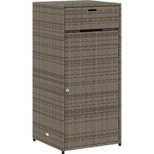 vidaXL Tuinkast 55x55x111 cm poly rattan grijs