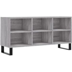 VidaXL Tv-meubel 103,5x30x50 cm - Bewerkt Hout - Grijs Sonoma Eikenkleurig