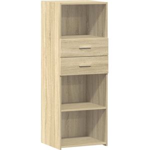 vidaXL Hoge kast 45x42,5x124 cm bewerkt hout sonoma eikenkleurig