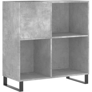 vidaXL Platenkast 84,5x38x89 cm bewerkt hout betongrijs