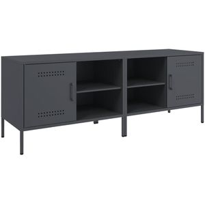 vidaXL Tv-meubelen 2 st 68x39x50,5 cm staal antracietkleurig