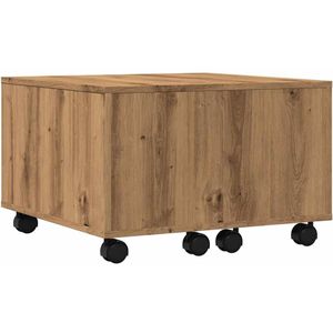 vidaXL Salontafel 60x60x38 cm bewerkt hout artisanaal eikenkleurig