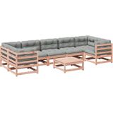 vidaXL 8-delige Loungeset met kussens massief douglas vurenhout