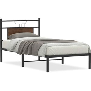 vidaXL Bedframe zonder matras bewerkt hout bruin eikenkleur 80x200 cm