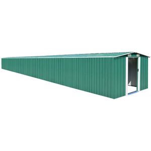 vidaXL-Tuinschuur-257x990x181-cm-gegalvaniseerd-staal-groen