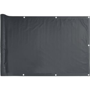 vidaXL Balkonscherm 400x90 cm PVC antracietkleurig