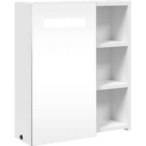 vidaXL Badkamerkast met spiegel en LED 45x13x52 cm wit