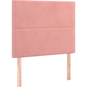 vidaXL Hoofdborden 2 st 80x5x78/88 cm fluweel roze