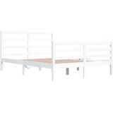 vidaXL-Bedframe-massief-grenenhout-wit-160x200-cm