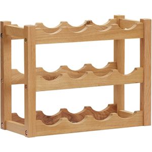 vidaXL-Wijnrek-voor-12-flessen-47x21x36-cm-massief-eikenhout