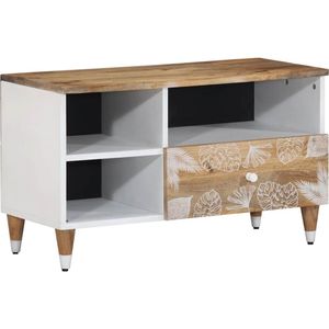 vidaXL Tv-meubel 80x33,5x46 cm massief mangohout