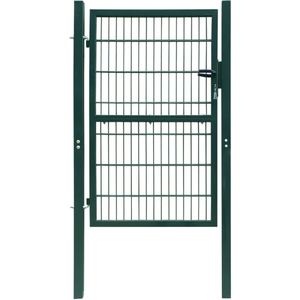 VidaXL Dubbelstaafmat Poort 106x190 cm Groen