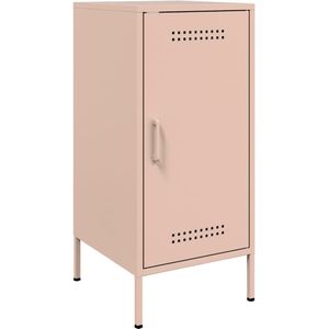 vidaXL Dressoir 36x39x79 cm staal roze