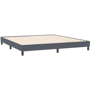 vidaXL Bedframe zonder matras 200x220 cm fluweel donkergrijs