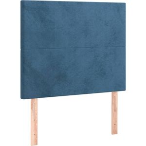 vidaXL Hoofdborden 2 st 90x5x78/88 cm fluweel donkerblauw