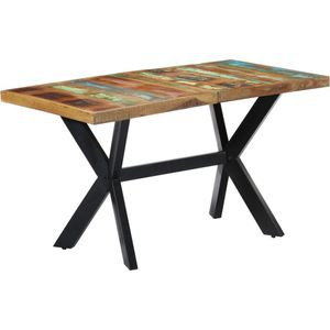 VidaXL Eettafel 140x70x75 cm - Massief Gerecycled Hout