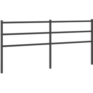 vidaXL Hoofdbord 200 cm metaal zwart