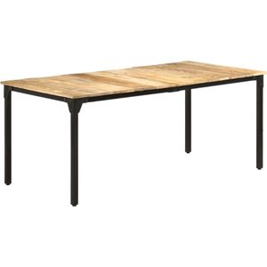 vidaXL Eettafel 180x90x76 cm ruw mangohout