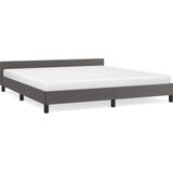 VidaXL Bedframe met Hoofdbord Kunstleer Grijs 160x200 cm