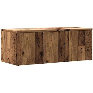 vidaXL Tv-meubel 80x34x30 cm bewerkt hout oud houtkleurig